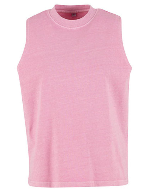 Build Your Brand - Ladies Vintage Washed Sleeveless Tee - Cool Pink
