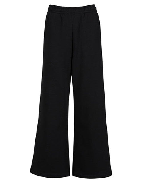 Build Your Brand - Ladies Wideleg Sweatpants - Black