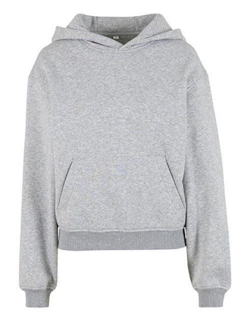 Build Your Brand - Ladies Loose Fit Hoody - Heather Grey