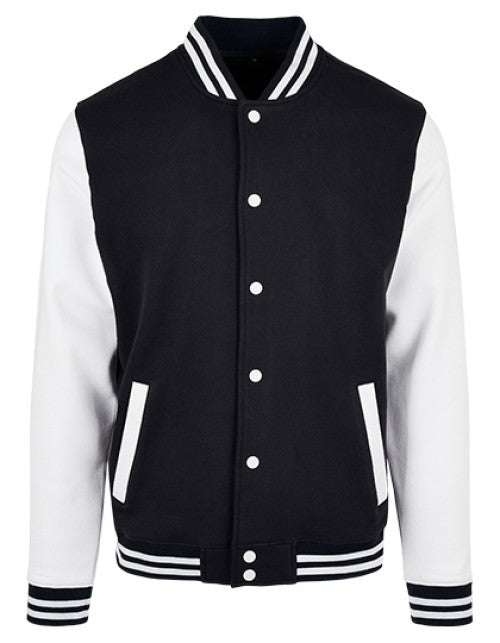 Build Your Brand Basic - Basic College Jacket - Black / White