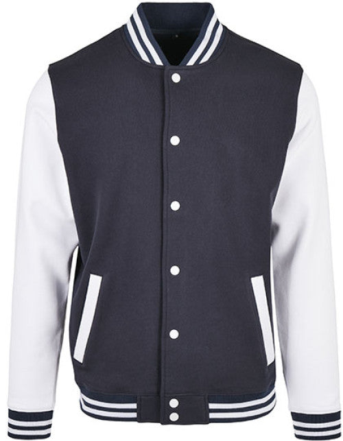 Build Your Brand Basic - Basic College Jacket - Navy