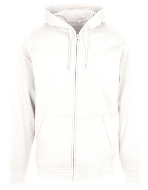 Build Your Brand Basic - Basic Zip Hoody - White