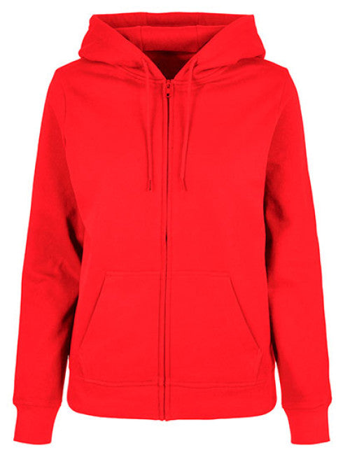 Build Your Brand Basic - Ladies Basic Zip Hoody - City Red