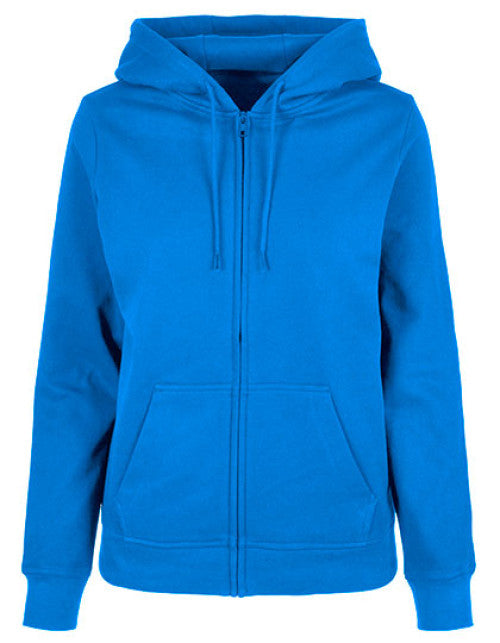 Build Your Brand Basic - Ladies Basic Zip Hoody - Intense Blue