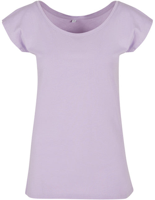Build Your Brand Basic - Ladies´ Wide Neck Tee - Lilac