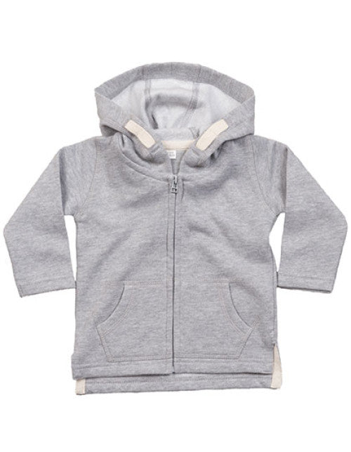 Babybugz - Baby Zipped Hoodie - Heather Grey Melange
