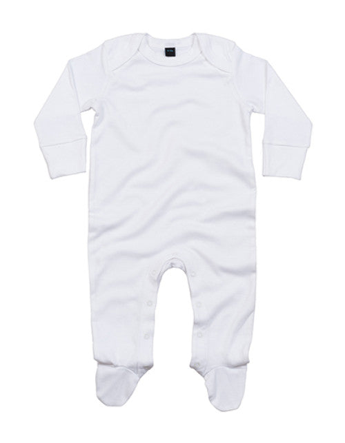 Babybugz - Baby Sleepsuit With Scratch Mitts - White