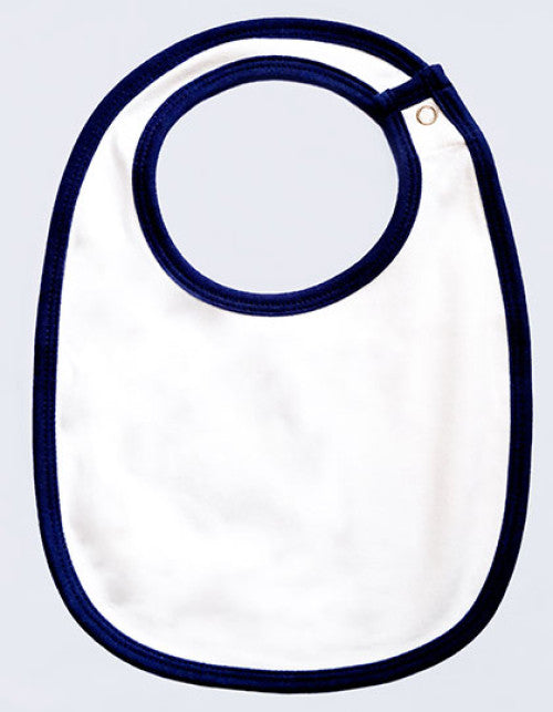 Babybugz - Single Layer Bib - White / Nautical Navy