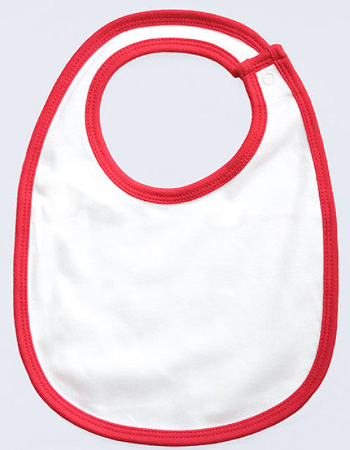 Babybugz - Single Layer Bib - White / Red