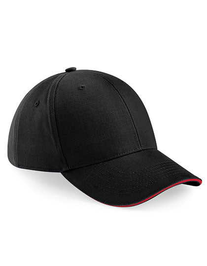 Beechfield - Athleisure 6 Panel Pet  - Black/Classic Red