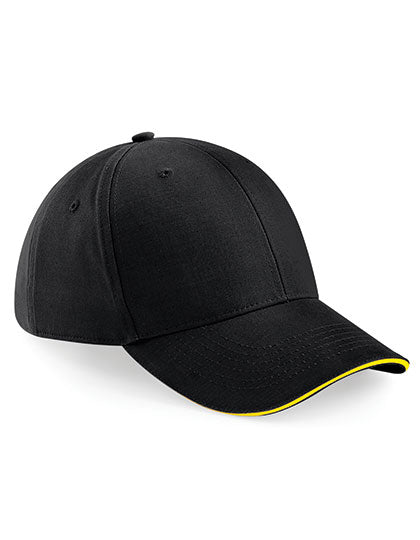 Beechfield - Athleisure 6 Panel Pet  - Black/Yellow