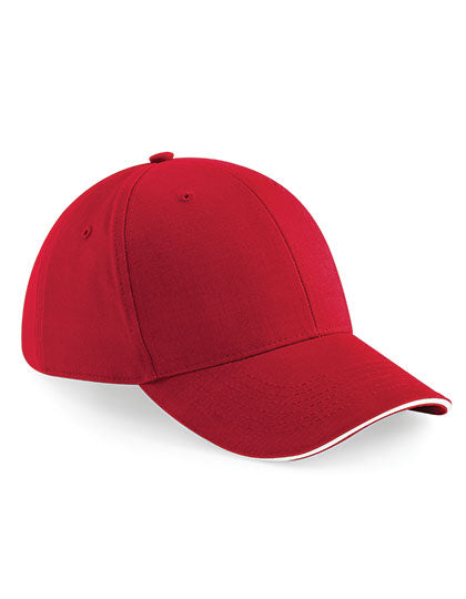 Beechfield - Athleisure 6 Panel Pet  - Classic Red/White