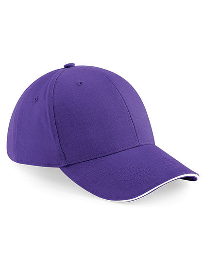 Beechfield - Athleisure 6 Panel Pet  - Purple/White