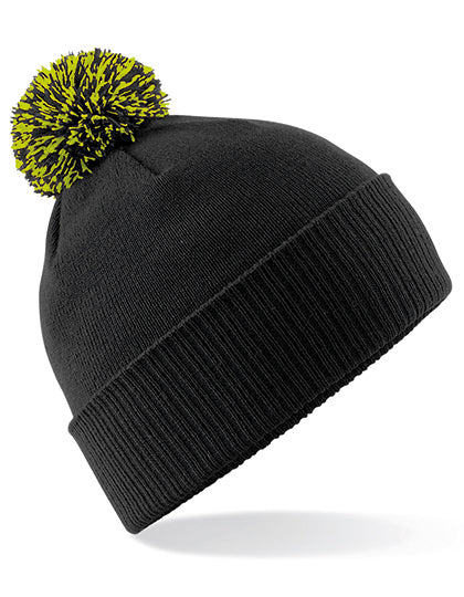 Beechfield - Snowstar Muts - Black/Lime Green