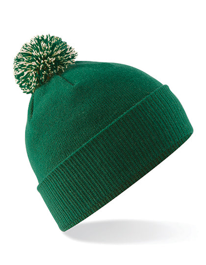 Beechfield - Snowstar Muts - Bottle Green/Off White