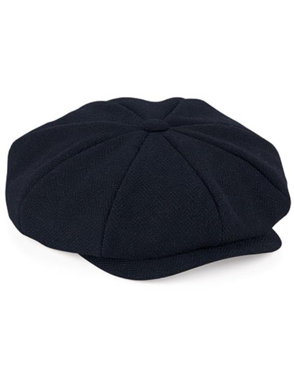 Beechfield - Heritage Baker Boy Cap - Navy Herringbone