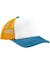 Beechfield - Retro 5 Panel Pet - Sunflower/Heritage Blue