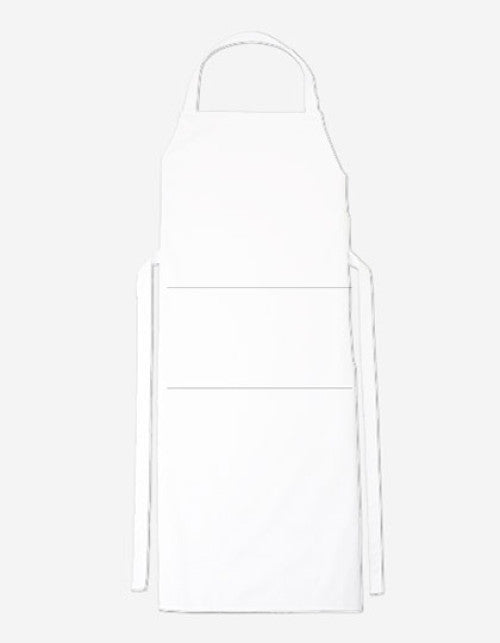 CG Workwear - Bib Apron Verona Bag 110 x 75 cm - White