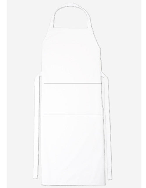 CG Workwear - Bib Apron Verona Classic Bag 90 x 75 cm - White