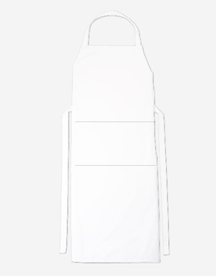 CG Workwear - Bib Apron Verona 110 x 75 cm - White