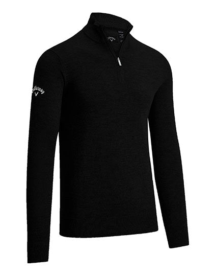 Callaway - Men´s 1/4 Zipped Merino Sweater - Black Onyx