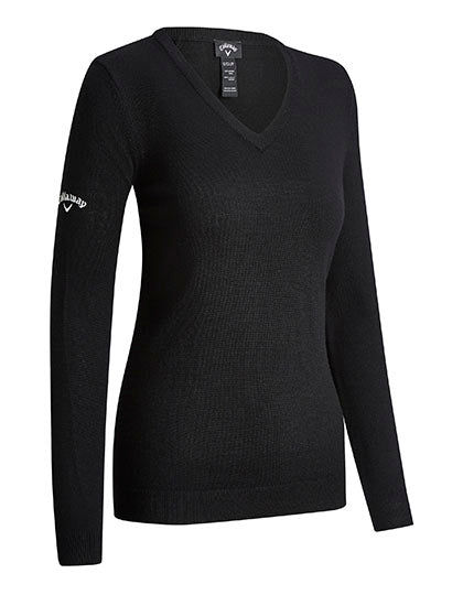 Callaway - Ladies V-Neck Merino Sweater - Black Onyx