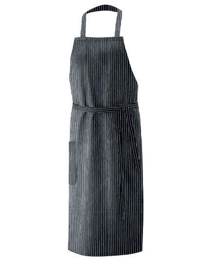 Exner - Bib Apron XXL 100 x 100 cm - Black Pinstripe