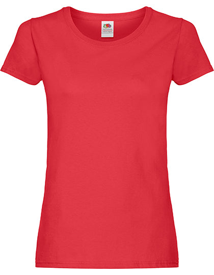 Fruit Of The Loom – Original Dames T-Shirt – Red
