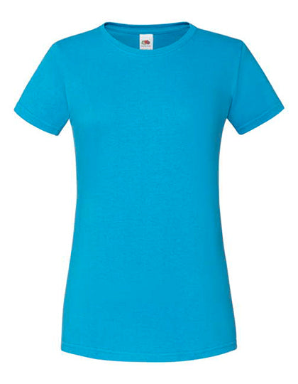 Fruit Of The Loom - iconic Dames T-Shirt - Azure Blue