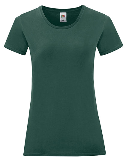Fruit Of The Loom - iconic Dames T-Shirt - Forest Green