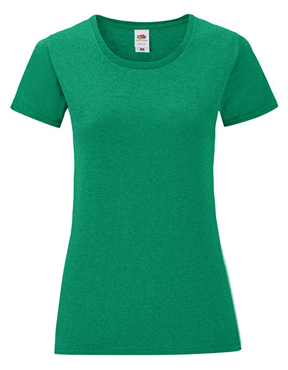 Fruit Of The Loom - iconic Dames T-Shirt - Heather Green