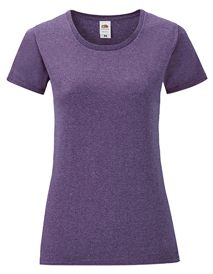 Fruit Of The Loom - iconic Dames T-Shirt - Heather Purple