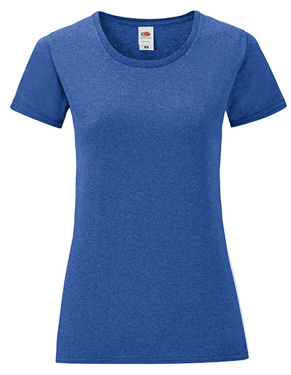 Fruit Of The Loom - iconic Dames T-Shirt - Heather Royal