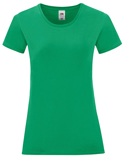 Fruit Of The Loom - iconic Dames T-Shirt - Kelly Green
