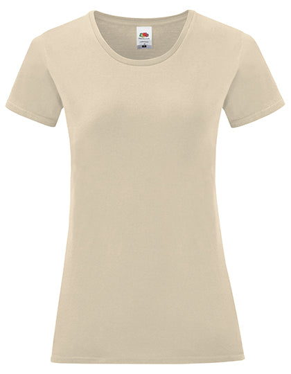 Fruit Of The Loom - iconic Dames T-Shirt - Natural