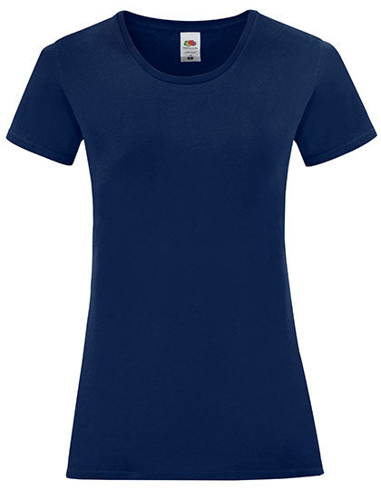 Fruit Of The Loom - iconic Dames T-Shirt - Navy