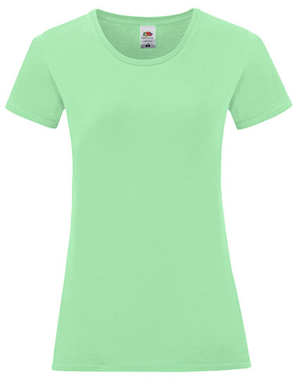Fruit Of The Loom - iconic Dames T-Shirt - Neo Mint