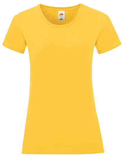 Fruit Of The Loom - iconic Dames T-Shirt - Sunflower