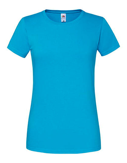Fruit of the Loom - Iconic 195 Dames T-Shirt - Azure Blue