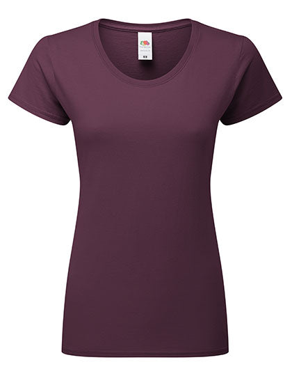 Fruit of the Loom - Ladies Iconic 195 Ringspun T - Dark Plum