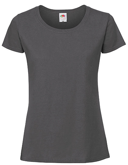 Fruit of the Loom - Iconic 195 Dames T-Shirt - Light Graphite (Soli