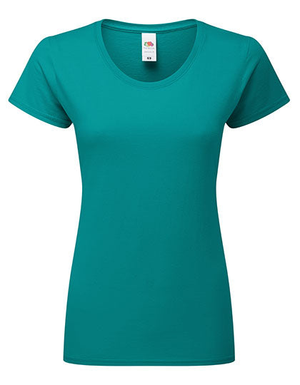 Fruit of the Loom - Ladies Iconic 195 Ringspun T - Ocean Teal