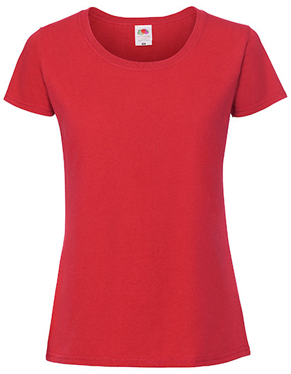 Fruit of the Loom - Iconic 195 Dames T-Shirt - Red