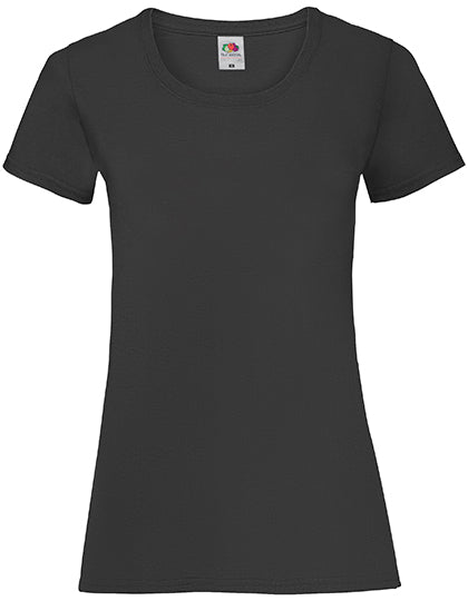 Fruit of the Loom - Dames Valueweight T-shirt - Black