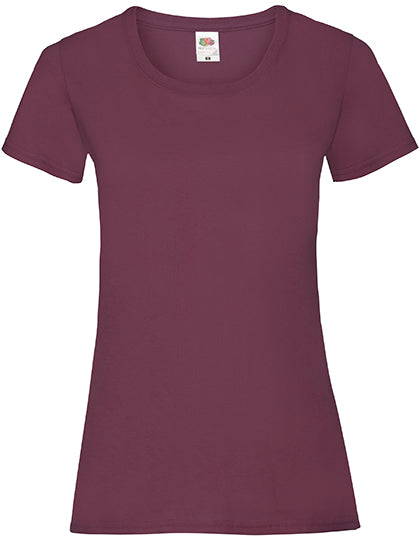 Fruit of the Loom - Dames Valueweight T-shirt - Burgundy