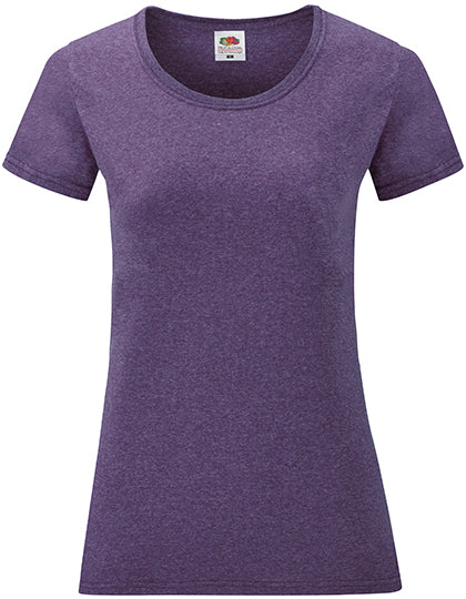Fruit of the Loom - Dames Valueweight T-shirt - Heather Purple