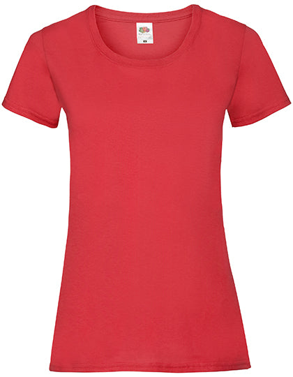Fruit of the Loom - Dames Valueweight T-shirt - Red