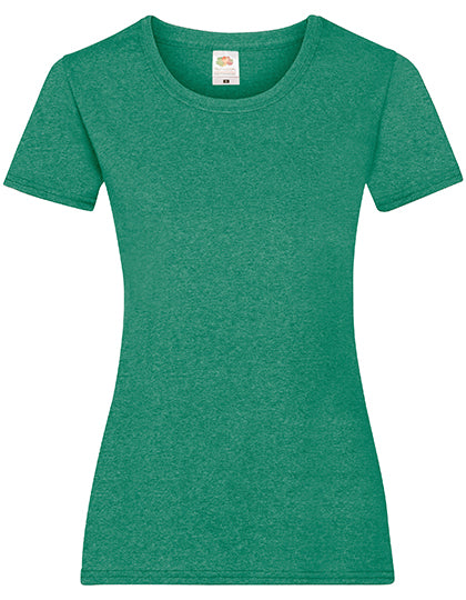 Fruit of the Loom - Dames Valueweight T-shirt - Retro Heather Green