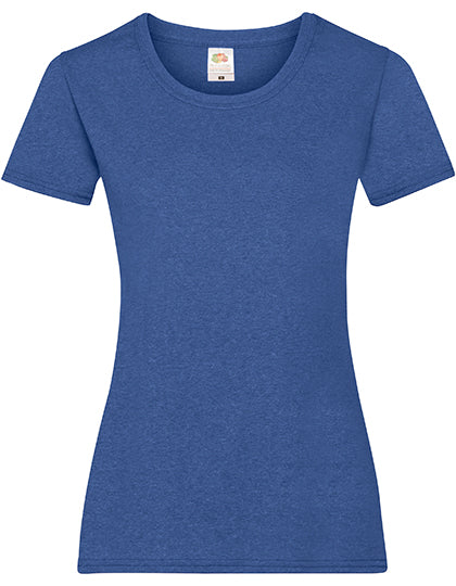Fruit of the Loom - Dames Valueweight T-shirt - Retro Heather Royal
