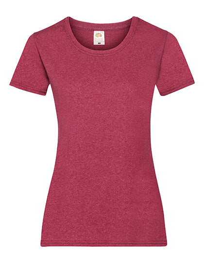 Fruit of the Loom - Dames Valueweight T-shirt - Vintage Heather Red